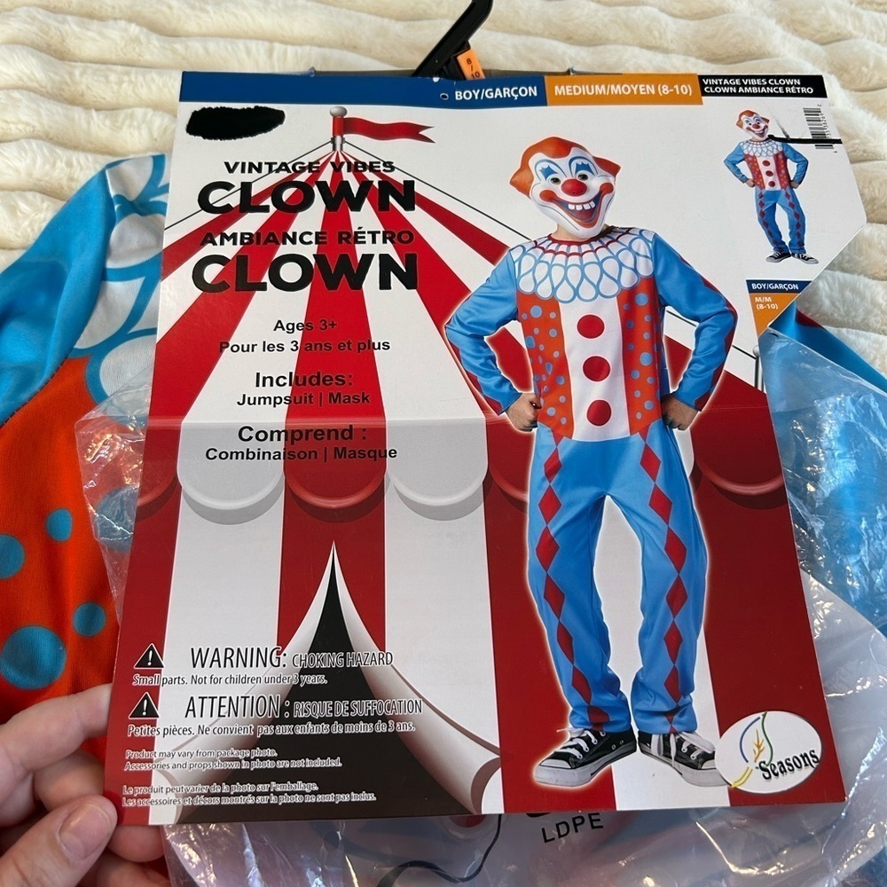 NWT Vintage Clown costume
